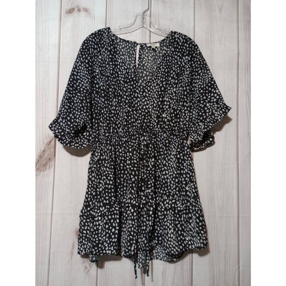Umgee‎ Romper Ladies Medium Black White Flowy